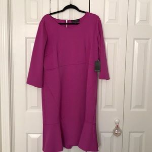 Eloquii NWT Fuchsia Flounce Dress